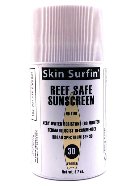 Water Resistant Vanilla Scented Stick SPF 30 - Reef Safe Sunscreen 3.7 oz.