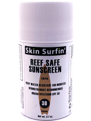 Water Resistant Cocoa Tinted/Scented Stick SPF 30 - Reef Safe Sunscreen 3.7 oz.